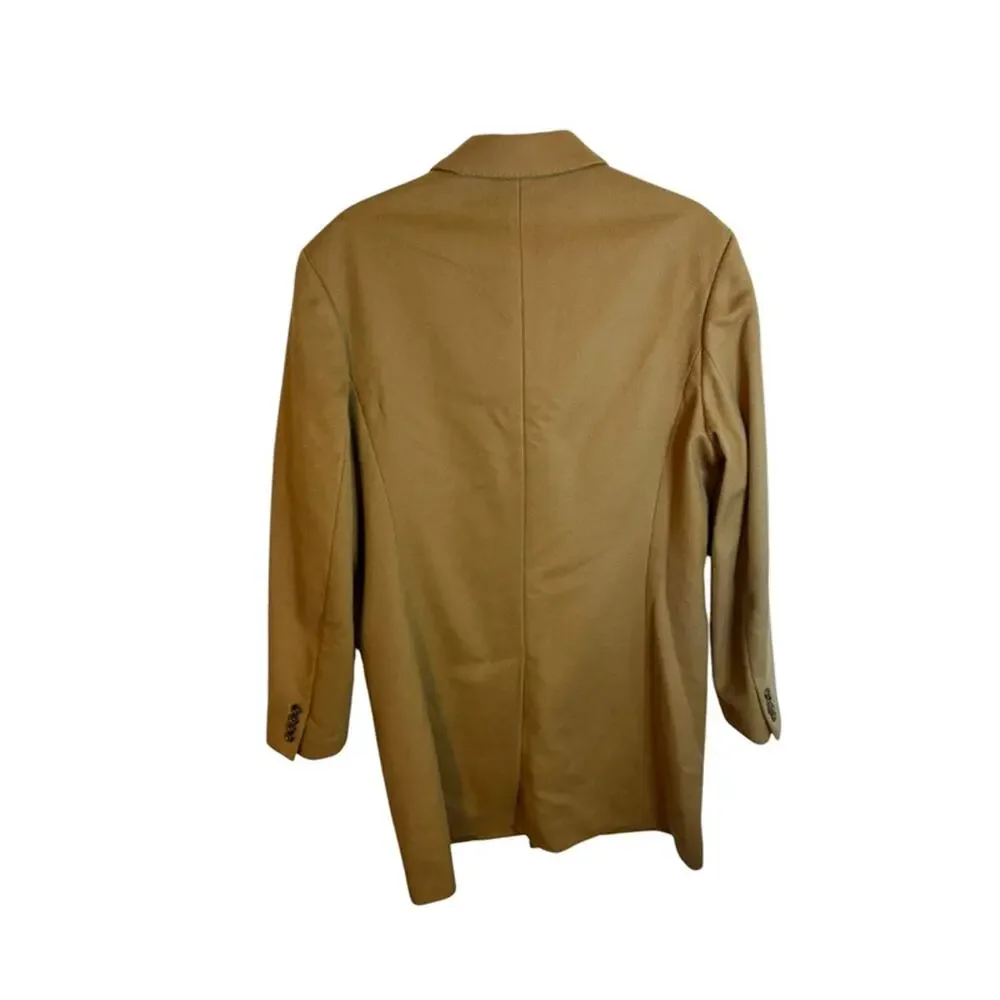 NWT J.Crew Mens Tan Wool Cashmere Trench Coat